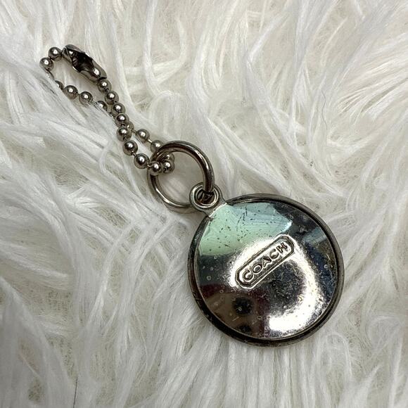 1" Coach Metal Circle Replacement Hangtag Hang Tag Bag Charm - Picture 2 of 2